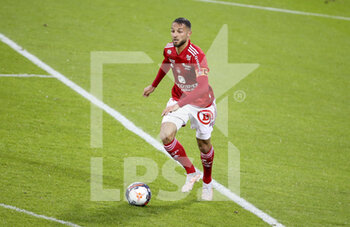 2021-05-23 - Haris Belkebla of Brest during the French championship Ligue 1 football match between Stade Brestois 29 and Paris Saint-Germain (PSG) on May 23, 2021 at Stade Francis Le Ble in Brest, France - Photo Jean Catuffe / DPPI - STADE BRESTOIS 29 VS PARIS SAINT-GERMAIN (PSG) - FRENCH LIGUE 1 - SOCCER