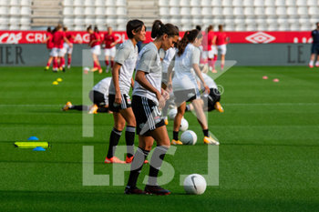 2020-09-11 - Dzsenifer Marozsan of Olympique Lyonnais warms up ahead of the Women's French championship D1 Arkema football match between Stade de Reims and Olympique Lyonnais on September 11, 2020 at Auguste Delaune stadium in Reims, France - Photo Melanie Laurent / A2M Sport Consulting / DPPI - STADE DE REIMS VS OLYMPIQUE LYONNAIS - FRENCH WOMEN DIVISION 1 - SOCCER