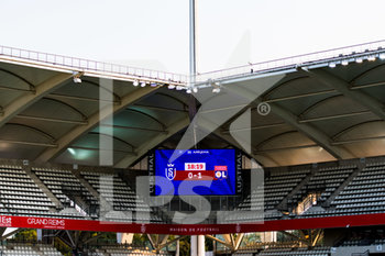 2020-09-11 - The empty stadium during the Women's French championship D1 Arkema football match between Stade de Reims and Olympique Lyonnais on September 11, 2020 at Auguste Delaune stadium in Reims, France - Photo Melanie Laurent / A2M Sport Consulting / DPPI - STADE DE REIMS VS OLYMPIQUE LYONNAIS - FRENCH WOMEN DIVISION 1 - SOCCER