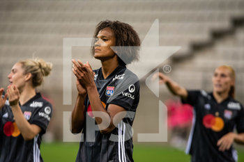2020-09-11 - Wendie Renard of Olympique Lyonnais celebrates the victory after the Women's French championship D1 Arkema football match between Stade de Reims and Olympique Lyonnais on September 11, 2020 at Auguste Delaune stadium in Reims, France - Photo Antoine Massinon / A2M Sport Consulting / DPPI - STADE DE REIMS VS OLYMPIQUE LYONNAIS - FRENCH WOMEN DIVISION 1 - SOCCER