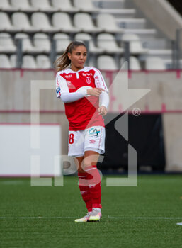 2020-09-25 - Oceane Deslandes of Stade de Reims reacts during the Women's French championship D1 Arkema football match between Paris Saint-Germain and Stade de Reims on September 25, 2020 at Jean Bouin stadium in Paris, France - Photo Antoine Massinon / A2M Sport Consulting / DPPI - PARIS SAINT-GERMAIN AND STADE DE REIMS - FRENCH WOMEN DIVISION 1 - SOCCER