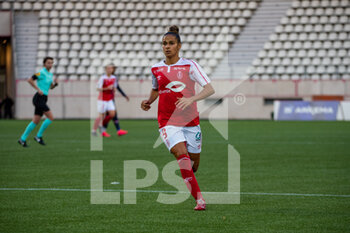 2020-09-25 - Melissa Gomes of Stade de Reims reacts during the Women's French championship D1 Arkema football match between Paris Saint-Germain and Stade de Reims on September 25, 2020 at Jean Bouin stadium in Paris, France - Photo Antoine Massinon / A2M Sport Consulting / DPPI - PARIS SAINT-GERMAIN AND STADE DE REIMS - FRENCH WOMEN DIVISION 1 - SOCCER