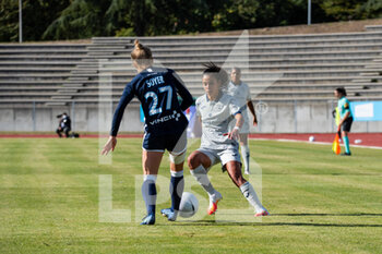 2020-09-26 - Julie Soyer of Paris FC and Francisca Lara of Le Havre AC fight for the ball during the Women's French championship D1 Arkema football match between Paris FC and Le Havre AC on September 26, 2020 at Robert Bobin stadium in Bondoufle, France - Photo Melanie Laurent / A2M Sport Consulting / DPPI - PARIS FC AND LE HAVRE AC - FRENCH WOMEN DIVISION 1 - SOCCER