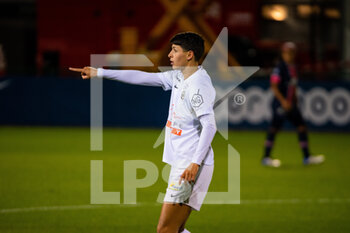 2020-10-10 - Elisa De Almeida of Montpellier Herault Sport Club reacts during the Women's French championship D1 Arkema football match between Paris Saint-Germain and Montpellier HSC on October 10, 2020 at Georges Lef.vre stadium in Saint-Germain-en-Laye, France - Photo Melanie Laurent / A2M Sport Consulting / DPPI - PARIS SAINT-GERMAIN VS MONTPELLIER HSC - FRENCH WOMEN DIVISION 1 - SOCCER