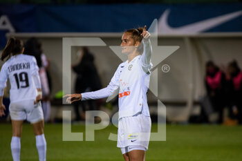 2020-10-10 - Morgane Nicoli of Montpellier Herault Sport Club reacts during the Women's French championship D1 Arkema football match between Paris Saint-Germain and Montpellier HSC on October 10, 2020 at Georges Lef.vre stadium in Saint-Germain-en-Laye, France - Photo Melanie Laurent / A2M Sport Consulting / DPPI - PARIS SAINT-GERMAIN VS MONTPELLIER HSC - FRENCH WOMEN DIVISION 1 - SOCCER