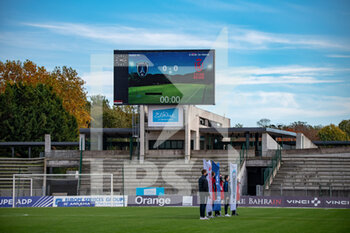 2020-10-31 - The stadium ahead of the Women's French championship D1 Arkema football match between Paris FC and Stade de Reims on October 31, 2020 at Robert Bobin stadium in Bondoufle, France - Photo Melanie Laurent / A2M Sport Consulting / DPPI - PARIS FC VS STADE DE REIMS - FRENCH WOMEN DIVISION 1 - SOCCER