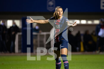 2020-11-14 - Ramona Bachmann of Paris Saint Germain reacts during the Women's French championship D1 Arkema football match between GPSO 92 Issy and Paris Saint-Germain on November 14, 2020 at Pierre Pibarot stadium in Clairefontaine En Yvelines, France - Photo Antoine Massinon / A2M Sport Consulting / DPPI - GPSO 92 ISSY AND PARIS SAINT-GERMAIN - FRENCH WOMEN DIVISION 1 - SOCCER