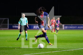 2020-11-14 - Nadia Nadim of Paris Saint Germain controls the ball during the Women's French championship D1 Arkema football match between GPSO 92 Issy and Paris Saint-Germain on November 14, 2020 at Pierre Pibarot stadium in Clairefontaine En Yvelines, France - Photo Antoine Massinon / A2M Sport Consulting / DPPI - GPSO 92 ISSY AND PARIS SAINT-GERMAIN - FRENCH WOMEN DIVISION 1 - SOCCER