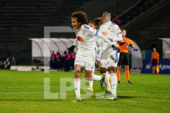 2021-01-22 - Wendie Renard of Olympique Lyonnais celebrates after scoring during the Women's French championship D1 Arkema football match between Paris FC and Olympique Lyonnais on January 22, 2021 at Robert Bobin stadium in Bondoufle, France - Photo Melanie Laurent / A2M Sport Consulting / DPPI - PARIS FC AND OLYMPIQUE LYONNAIS - FRENCH WOMEN DIVISION 1 - SOCCER