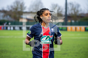 2021-01-30 - Ashley Lawrence of Paris Saint Germain reacts during the Women's French Cup, round of 32 football match between FC Fleury 91 and Paris Saint-Germain on January 30, 2021 at Walter Felder stadium in Fleury-Merogis, France - Photo Antoine Massinon / A2M Sport Consulting / DPPI - FC FLEURY 91 AND PARIS SAINT-GERMAIN - FRENCH WOMEN DIVISION 1 - SOCCER