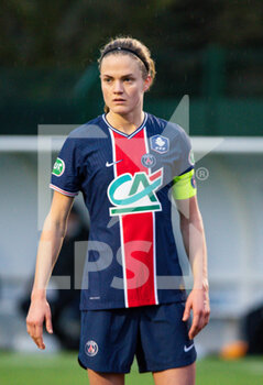 2021-01-30 - Irene Paredes of Paris Saint Germain reacts during the Women's French Cup, round of 32 football match between FC Fleury 91 and Paris Saint-Germain on January 30, 2021 at Walter Felder stadium in Fleury-Merogis, France - Photo Antoine Massinon / A2M Sport Consulting / DPPI - FC FLEURY 91 AND PARIS SAINT-GERMAIN - FRENCH WOMEN DIVISION 1 - SOCCER