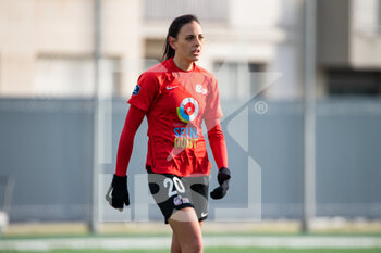2021-02-13 - Laurie Teinturier of GPSO 92 Issy reacts during the Women's French championship, D1 Arkema football match between GPSO 92 Issy and Dijon FCO on february 13, 2021 at Le Gallo stadium in Boulogne-Billancourt, France - Photo Antoine Massinon / A2M Sport Consulting / DPPI - GPSO 92 ISSY AND DIJON FCO - FRENCH WOMEN DIVISION 1 - SOCCER