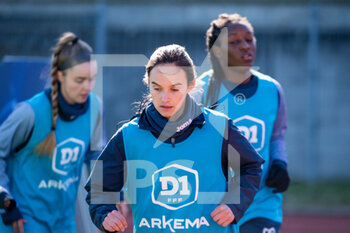 2021-03-06 - Elise Legrout of Le Havre AC warms up ahead of the Women's French championship D 1 Arkema football match between FC Fleury 91 and Le Havre AC on March 6, 2021 at Robert Bobin stadium in Bondoufle, France - Photo Antoine Massinon / A2M Sport Consulting / DPPI - FC FLEURY 91 AND LE HAVRE AC - FRENCH WOMEN DIVISION 1 - SOCCER