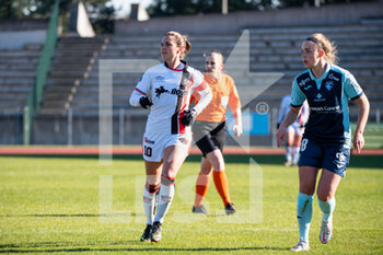 2021-03-06 - Lea Le Garrec of FC Fleury reacts during the Women's French championship D 1 Arkema football match between FC Fleury 91 and Le Havre AC on March 6, 2021 at Robert Bobin stadium in Bondoufle, France - Photo Antoine Massinon / A2M Sport Consulting / DPPI - FC FLEURY 91 AND LE HAVRE AC - FRENCH WOMEN DIVISION 1 - SOCCER