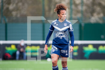 2021-03-27 - Ines Jaurena of FC Girondins de Bordeaux reacts during the Women's French championship D1 Arkema football match between FC Fleury 91 and Girondins de Bordeaux on March 27, 2021 at Walter Felder stadium in Fleury Merogis, France - Photo Melanie Laurent / A2M Sport Consulting / DPPI - FC FLEURY 91 AND GIRONDINS DE BORDEAUX - FRENCH WOMEN DIVISION 1 - SOCCER
