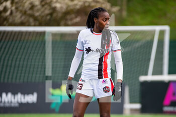 2021-03-27 - Teninsoun Sissoko of FC Fleury reacts during the Women's French championship D1 Arkema football match between FC Fleury 91 and Girondins de Bordeaux on March 27, 2021 at Walter Felder stadium in Fleury Merogis, France - Photo Melanie Laurent / A2M Sport Consulting / DPPI - FC FLEURY 91 AND GIRONDINS DE BORDEAUX - FRENCH WOMEN DIVISION 1 - SOCCER