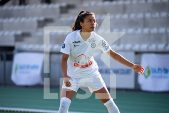 2021-04-17 - Ines Belloumou of Montpellier Herault Sport Club reacts during the Women's French championship D1 Arkema football match between GPSO 92 Issy and Montpellier HSC on April 17, 2021 at Le Gallo stadium in Boulogne-Billancourt, France - Photo Melanie Laurent / A2M Sport Consulting / DPPI - GPSO 92 ISSY VS MONTPELLIER HSC - FRENCH WOMEN DIVISION 1 - SOCCER