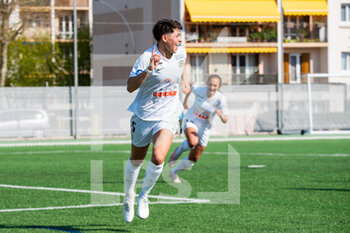 2021-04-17 - Elisa De Almeida of Montpellier Herault Sport Club celebrates after scoring during the Women's French championship D1 Arkema football match between GPSO 92 Issy and Montpellier HSC on April 17, 2021 at Le Gallo stadium in Boulogne-Billancourt, France - Photo Melanie Laurent / A2M Sport Consulting / DPPI - GPSO 92 ISSY VS MONTPELLIER HSC - FRENCH WOMEN DIVISION 1 - SOCCER