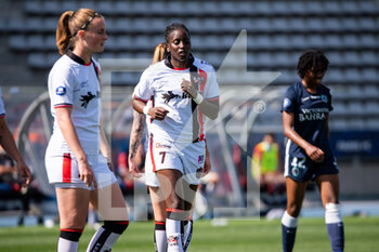 2021-04-24 - Marina Makanza of FC Fleury reacts during the Women's French championship D1 Arkema football match between Paris FC and FC Fleury 91 on April 24, 2021 at Charlety stadium in Paris, France - Photo Melanie Laurent / A2M Sport Consulting / DPPI - PARIS FC VS FC FLEURY 91 - FRENCH WOMEN DIVISION 1 - SOCCER