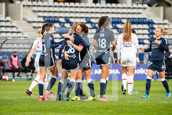 2021-05-06 - Camille Catala of Paris FC celebrates after scoring during the Women's French championship D1 Arkema football match between Paris FC and Paris Saint-Germain on May 6, 2021 at Charlety stadium in Paris, France - Photo Melanie Laurent / A2M Sport Consulting / DPPI - PARIS FC VS PARIS SAINT-GERMAIN - FRENCH WOMEN DIVISION 1 - SOCCER