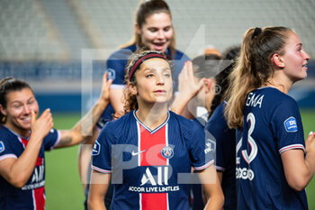 2021-06-04 - Nadia Nadim of Paris Saint Germain celebrates the victory after the Women's French championship D1 Arkema football match between Paris Saint-Germain and Dijon FCO on June 4, 2021 at Jean Bouin stadium in Paris, France - Photo Antoine Massinon / A2M Sport Consulting / DPPI - PARIS SAINT-GERMAIN VS DIJON FCO - FRENCH WOMEN DIVISION 1 - SOCCER