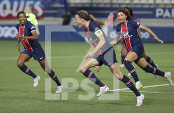 2021-06-04 - Captain Irene Paredes of PSG celebrates her goal during the Women's French championship D1 Arkema football match between Paris Saint-Germain (PSG) and Dijon FCO on June 4, 2021 at Stade Jean Bouin in Paris, France - Photo Jean Catuffe / DPPI - PARIS SAINT-GERMAIN VS DIJON FCO - FRENCH WOMEN DIVISION 1 - SOCCER