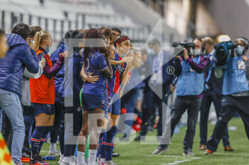 2021-06-04 - Players of the PSG celebrate during the Women's French championship D1 Arkema football match between Paris Saint-Germain and Dijon FCO on June 4, 2021 at Jean Bouin stadium in Paris, France - Photo Loic Baratoux / DPPI - PARIS SAINT-GERMAIN VS DIJON FCO - FRENCH WOMEN DIVISION 1 - SOCCER