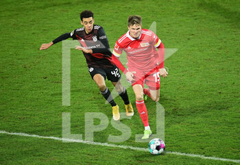 2020-12-12 - Marius Buelter of Union Berlin and Jamal Musiala of Bayern Munich during the German championship Bundesliga football match between Union Berlin and Bayern Munich on December 12, 2020 at An der Alten Forsterei in Berlin, Germany - Photo Tim Groothuis / Witters / firo Sportphoto / DPPI - UNION BERLIN VS BAYERN MUNICH - GERMAN BUNDESLIGA - SOCCER