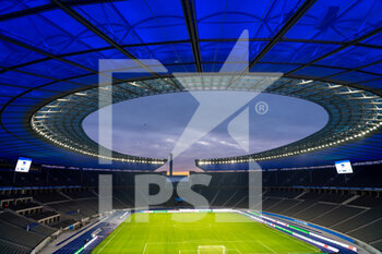 2021-01-23 - General inside view during the German championship Bundesliga football match between Hertha BSC and SV Werder Bremen on January 23, 2021 at Olympiastadion in Berlin, Germany - Photo Frank Peters / Witters / firo Sportphoto / DPPI - HERTHA BSC AND SV WERDER BREMEN - GERMAN BUNDESLIGA - SOCCER