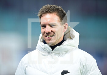 2021-01-30 - RB Leipzig coach Julian Nagelsmann during the German championship Bundesliga football match between RB Leipzig and Bayer 04 Leverkusen on January 30, 2021 at Red Bull Arena in Leipzig, Germany - Photo Tim Groothuis / Witters / firo Sportphoto / DPPI - RB LEIPZIG AND BAYER 04 LEVERKUSEN - GERMAN BUNDESLIGA - SOCCER