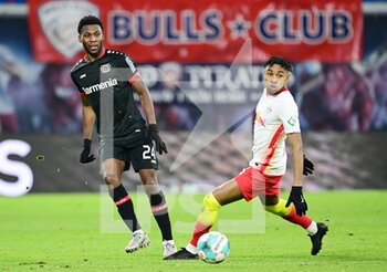 2021-01-30 - Timothy Fosu-Mensah of Bayer 04 Leverkusen and Christopher Nkunku of RB Leipzig during the German championship Bundesliga football match between RB Leipzig and Bayer 04 Leverkusen on January 30, 2021 at Red Bull Arena in Leipzig, Germany - Photo Tim Groothuis / Witters / firo Sportphoto / DPPI - RB LEIPZIG AND BAYER 04 LEVERKUSEN - GERMAN BUNDESLIGA - SOCCER