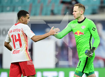 2021-01-30 - Tyler Adams, Peter Gulasci of RB Leipzig during the German championship Bundesliga football match between RB Leipzig and Bayer 04 Leverkusen on January 30, 2021 at Red Bull Arena in Leipzig, Germany - Photo Tim Groothuis / Witters / firo Sportphoto / DPPI - RB LEIPZIG AND BAYER 04 LEVERKUSEN - GERMAN BUNDESLIGA - SOCCER