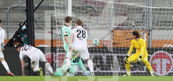 2021-03-12 - Marco Richter of Augsburg scores the 2-1 goal during the German championship Bundesliga football match between FC Augsburg and VfL Borussia Moenchengladbach on March 12, 2021 at WWK Arena in Augsburg, Germany - Photo Marcel Engelbrecht / firo Sportphoto / DPPI - FC AUGSBURG AND VFL BORUSSIA MOENCHENGLADBACH - GERMAN BUNDESLIGA - SOCCER