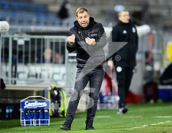 2021-03-19 - Arminia Bielefeld coach Frank Kramer during the German championship Bundesliga football match between Arminia Bielefeld and RB Leipzig on March 19, 2021 at the Schueco Arena in Bielefeld, Germany - Photo Tim Groothuis / Witters / firo sportphoto / DPPI - ARMINIA BIELEFELD AND RB LEIPZIG - GERMAN BUNDESLIGA - SOCCER