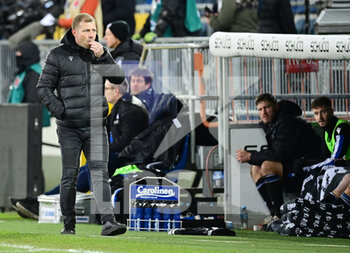 2021-03-19 - Arminia Bielefeld coach Frank Kramer during the German championship Bundesliga football match between Arminia Bielefeld and RB Leipzig on March 19, 2021 at the Schueco Arena in Bielefeld, Germany - Photo Tim Groothuis / Witters / firo sportphoto / DPPI - ARMINIA BIELEFELD AND RB LEIPZIG - GERMAN BUNDESLIGA - SOCCER