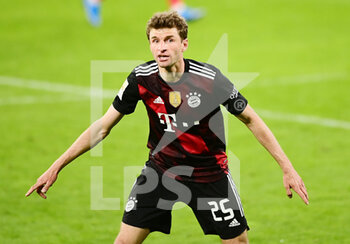 2021-04-03 - Thomas Mueller of Bayern Munich during the German championship Bundesliga football match between RB Leipzig and Bayern Munich on April 3, 2021 at Red Bull Arena in Leipzig, Germany - Photo Valeria Witters / Witters / firo sportphoto / DPPI - RB LEIPZIG VS BAYERN MUNICH - GERMAN BUNDESLIGA - SOCCER