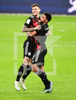 2021-04-03 - Lucas Hernandez, Serge Gnabry of Bayern Munich celebrate during the German championship Bundesliga football match between RB Leipzig and Bayern Munich on April 3, 2021 at Red Bull Arena in Leipzig, Germany - Photo Valeria Witters / Witters / firo sportphoto / DPPI - RB LEIPZIG VS BAYERN MUNICH - GERMAN BUNDESLIGA - SOCCER