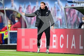 2021-05-16 - Coach Julian Nagelsmann of Leipzig during the German championship Bundesliga football match between RB Leipzig and VfL Wolfsburg on May 16, 2021 at Red Bull Arena in Leipzig, Germany - Photo Valeria Witters / Witters / firo Sportphoto / DPPI - RB LEIPZIG VS VFL WOLFSBURG - GERMAN BUNDESLIGA - SOCCER