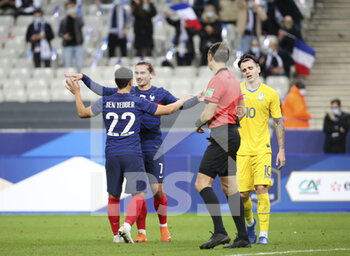 2020-10-07 - Antoine Griezmann of France celebrates his goal with Wissam Ben Yedder during the Friendly Game football match between France and Ukraine on October 7, 2020 at Stade de France in Saint-Denis, France - Photo Jean Catuffe / DPPI - FRANCE VS UKRAINE - FRIENDLY MATCH - SOCCER
