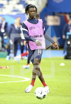 2020-10-07 - Eduardo Camavinga of France warms up before the international friendly game football match between France and Ukraine on October 7, 2020 at Stade de France in Saint-Denis, France - Photo Jean Catuffe / DPPI - FRIENDLY GAME FOOTBALL MATCH BETWEEN FRANCE AND UKRAINE - FRIENDLY MATCH - SOCCER