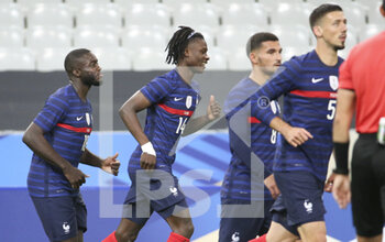 2020-10-07 - Eduardo Camavinga of France celebrates his goal with teammates during the international friendly game football match between France and Ukraine on October 7, 2020 at Stade de France in Saint-Denis, France - Photo Jean Catuffe / DPPI - FRIENDLY GAME FOOTBALL MATCH BETWEEN FRANCE AND UKRAINE - FRIENDLY MATCH - SOCCER