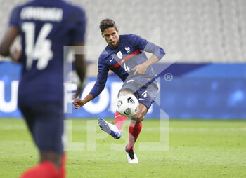 2020-10-07 - Raphael Varane of France during the international friendly game football match between France and Ukraine on October 7, 2020 at Stade de France in Saint-Denis, France - Photo Jean Catuffe / DPPI - FRIENDLY GAME FOOTBALL MATCH BETWEEN FRANCE AND UKRAINE - FRIENDLY MATCH - SOCCER