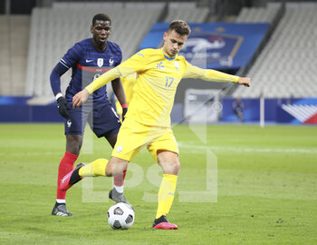2020-10-07 - Volodymyr Shepelev of Ukraine, Paul Pogba of France during the Friendly Game football match between France and Ukraine on October 7, 2020 at Stade de France in Saint-Denis, France - Photo Jean Catuffe / DPPI - FRIENDLY GAME FOOTBALL MATCH BETWEEN FRANCE AND UKRAINE - FRIENDLY MATCH - SOCCER
