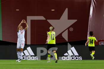 2020-10-23 - Patri of Spain celebrates after his goal during the UEFA Women's Euro 2022, qualifying football match between Spain and Czech Republic on October 23, 2020 at La Cartuja Olympic Stadium in Sevilla, Spain - Photo Joaquin Corchero / Spain DPPI / DPPI - UEFA WOMEN'S EURO 2022, QUALIFYING SPAIN VS CZECH REPUBLIC - UEFA EUROPEAN - SOCCER