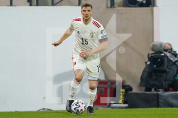 2021-03-24 - Thomas Meunier of Belgium during the FIFA World Cup 2022, Qualifiers Group E football match between Belgium and Wales on March 24, 2021 at King Power at Den Dreef Stadion in Leuven, Belgium - Photo Jeroen Meuwsen / Orange Pictures / DPPI - FIFA WORLD CUP 2020 QUALIFIERS - BELGIUM AND WALES - FIFA WORLD CUP - SOCCER