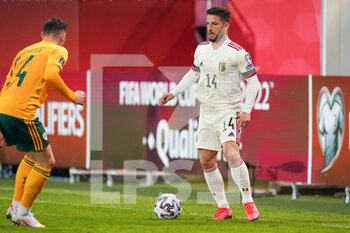 2021-03-24 - Connor Roberts of Wales and Dries Mertens of Belgium during the FIFA World Cup 2022, Qualifiers Group E football match between Belgium and Wales on March 24, 2021 at King Power at Den Dreef Stadion in Leuven, Belgium - Photo Jeroen Meuwsen / Orange Pictures / DPPI - FIFA WORLD CUP 2020 QUALIFIERS - BELGIUM AND WALES - FIFA WORLD CUP - SOCCER
