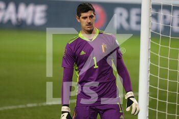 2021-03-24 - Thibaut Courtois of Belgium during the FIFA World Cup 2022, Qualifiers Group E football match between Belgium and Wales on March 24, 2021 at King Power at Den Dreef Stadion in Leuven, Belgium - Photo Laurent Lairys / DPPI - FIFA WORLD CUP 2020 QUALIFIERS - BELGIUM AND WALES - FIFA WORLD CUP - SOCCER