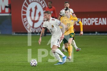 2021-03-24 - Toby Alderweireld of Belgium and Gareth Bale of Wales during the FIFA World Cup 2022, Qualifiers Group E football match between Belgium and Wales on March 24, 2021 at King Power at Den Dreef Stadion in Leuven, Belgium - Photo Laurent Lairys / DPPI - FIFA WORLD CUP 2020 QUALIFIERS - BELGIUM AND WALES - FIFA WORLD CUP - SOCCER