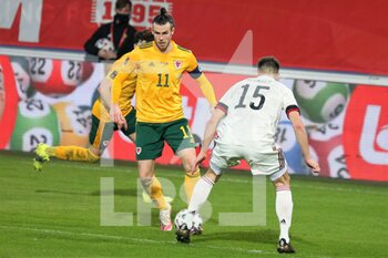 2021-03-24 - Gareth Bale of Wales during the FIFA World Cup 2022, Qualifiers Group E football match between Belgium and Wales on March 24, 2021 at King Power at Den Dreef Stadion in Leuven, Belgium - Photo Laurent Lairys / DPPI - FIFA WORLD CUP 2020 QUALIFIERS - BELGIUM AND WALES - FIFA WORLD CUP - SOCCER