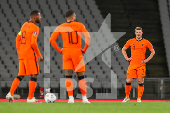 2021-03-24 - Matthijs de Ligt of Netherlands disappointed during the FIFA World Cup 2022, Qualifiers, Group G football match between Turkey and Netherlands on March 24, 2021 at Ali Sali Yen Stadium in Istanbul, Turkey - Photo Marcel ter Bals / Orange Pictures / DPPI - WORLD CUP 2020 QUALIFIERS - TURKEY AND NETHERLANDS - FIFA WORLD CUP - SOCCER